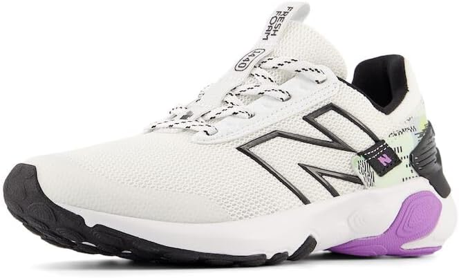 

Кроссовки для бега New Balance Kids' 1440 V1 на шнуровке, белый/черный/фиолетовый