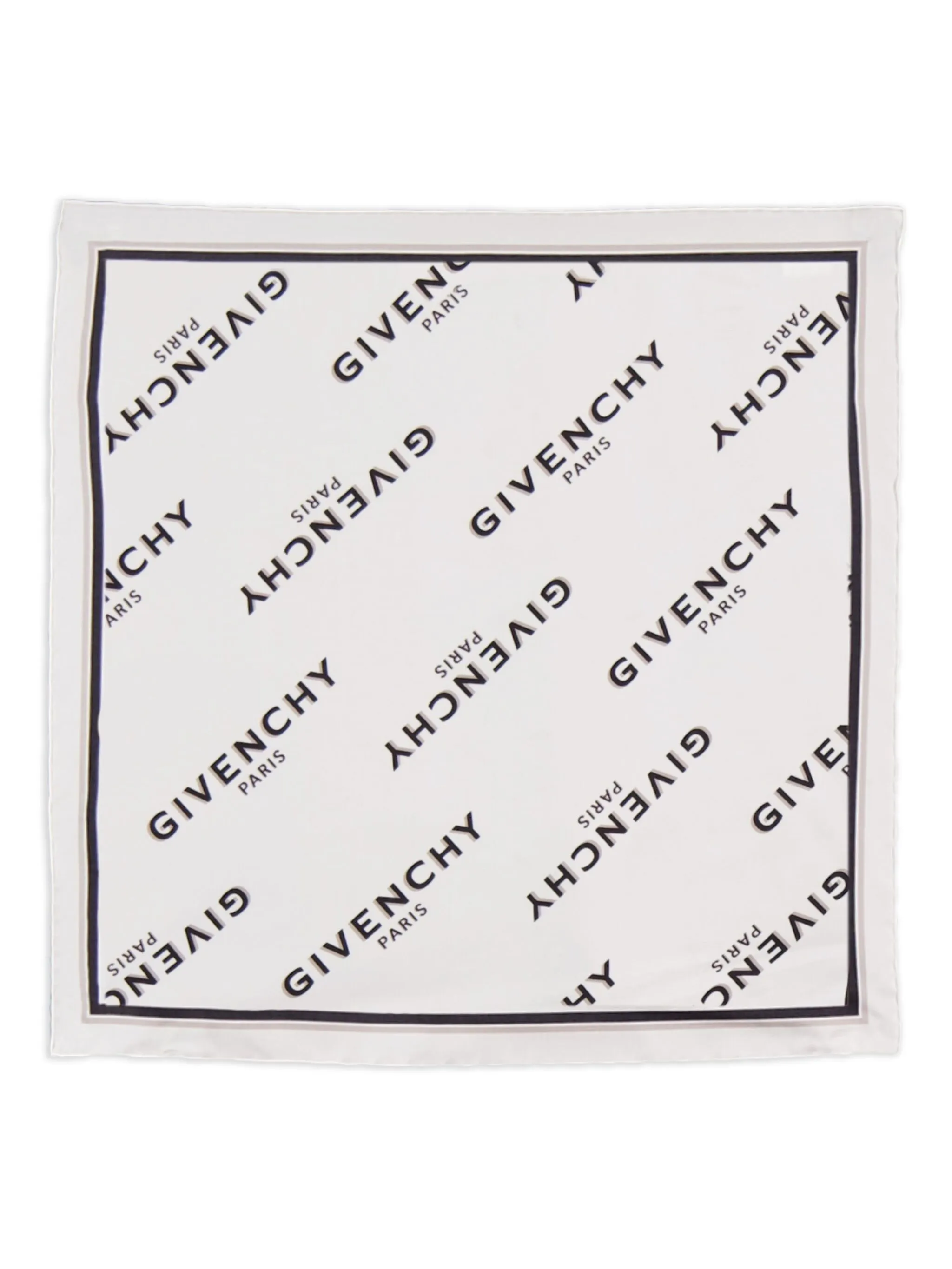 

Шелковый платок Shadow с логотипом Givenchy, белый