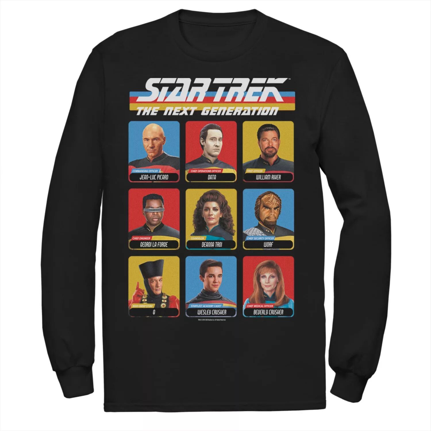 

Мужская футболка с участием актеров Star Trek Next Generation 9 Licensed Character