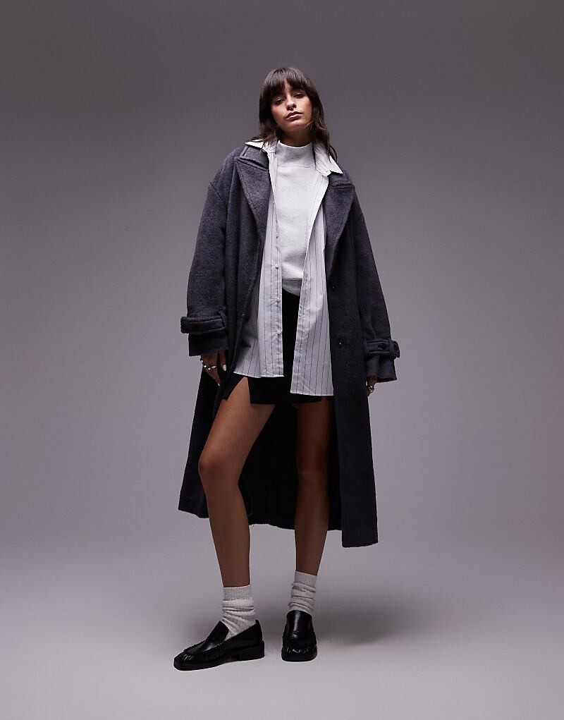 

Topshop – темно-серое тяжелое пальто