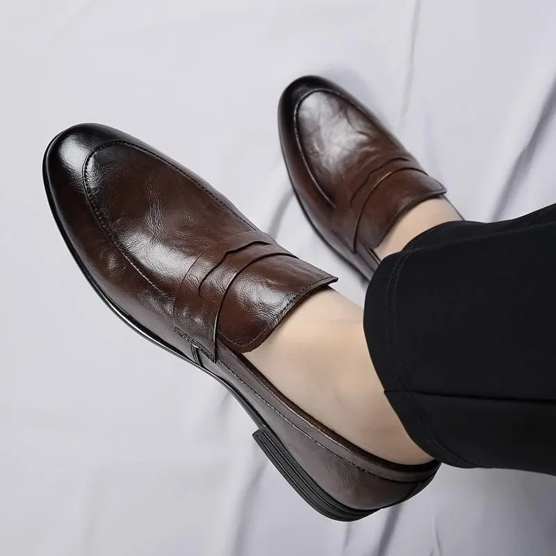 Лоферы кожаные Loafers Man Brown UOPYNE — фото 2
