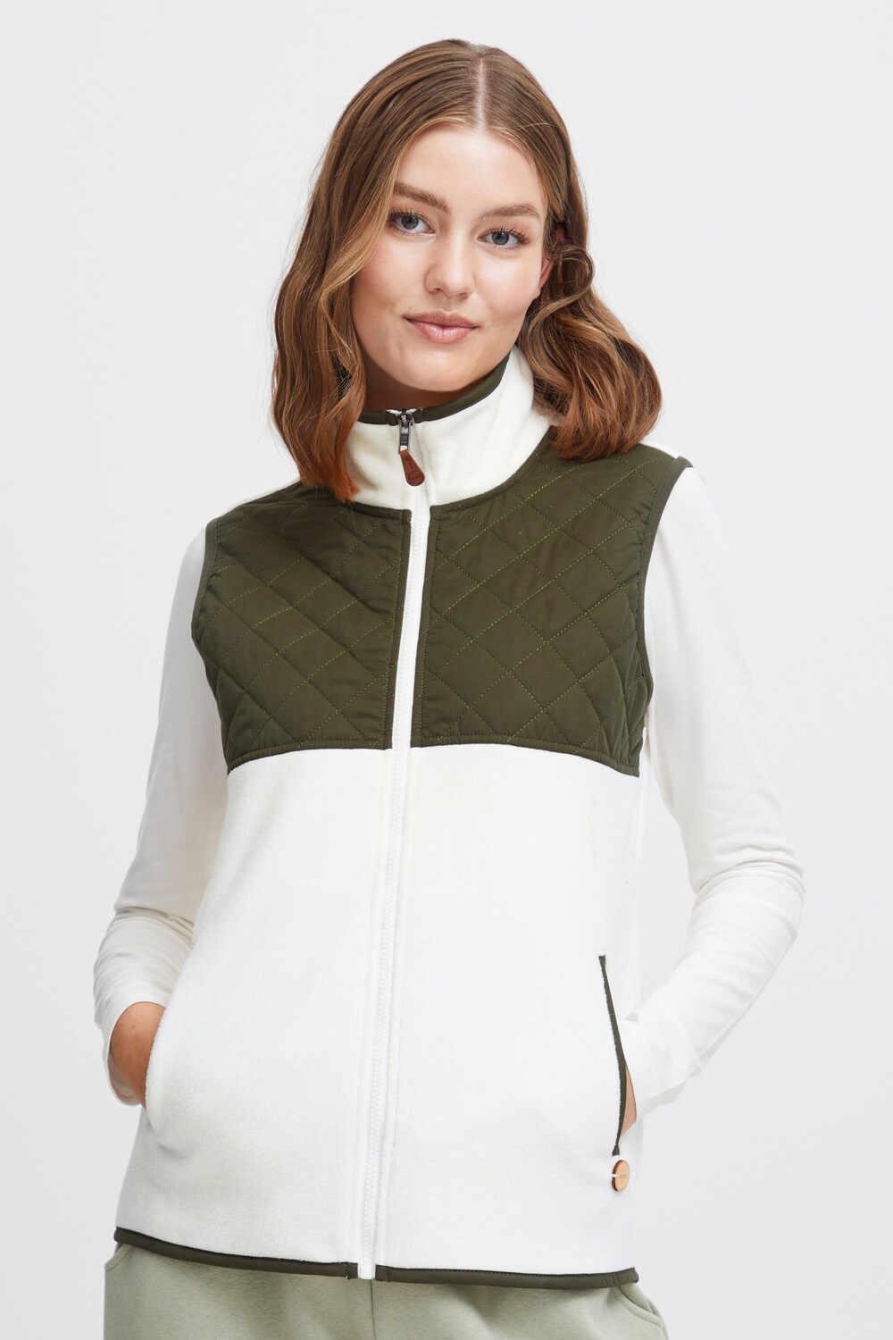 

Утепленный жилет Oxmo Fleece OXMalina, белый