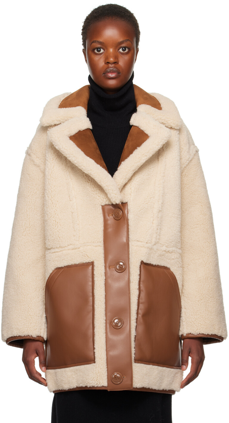 

Off-White Куртка из искусственной овчины Tory Stand Studio