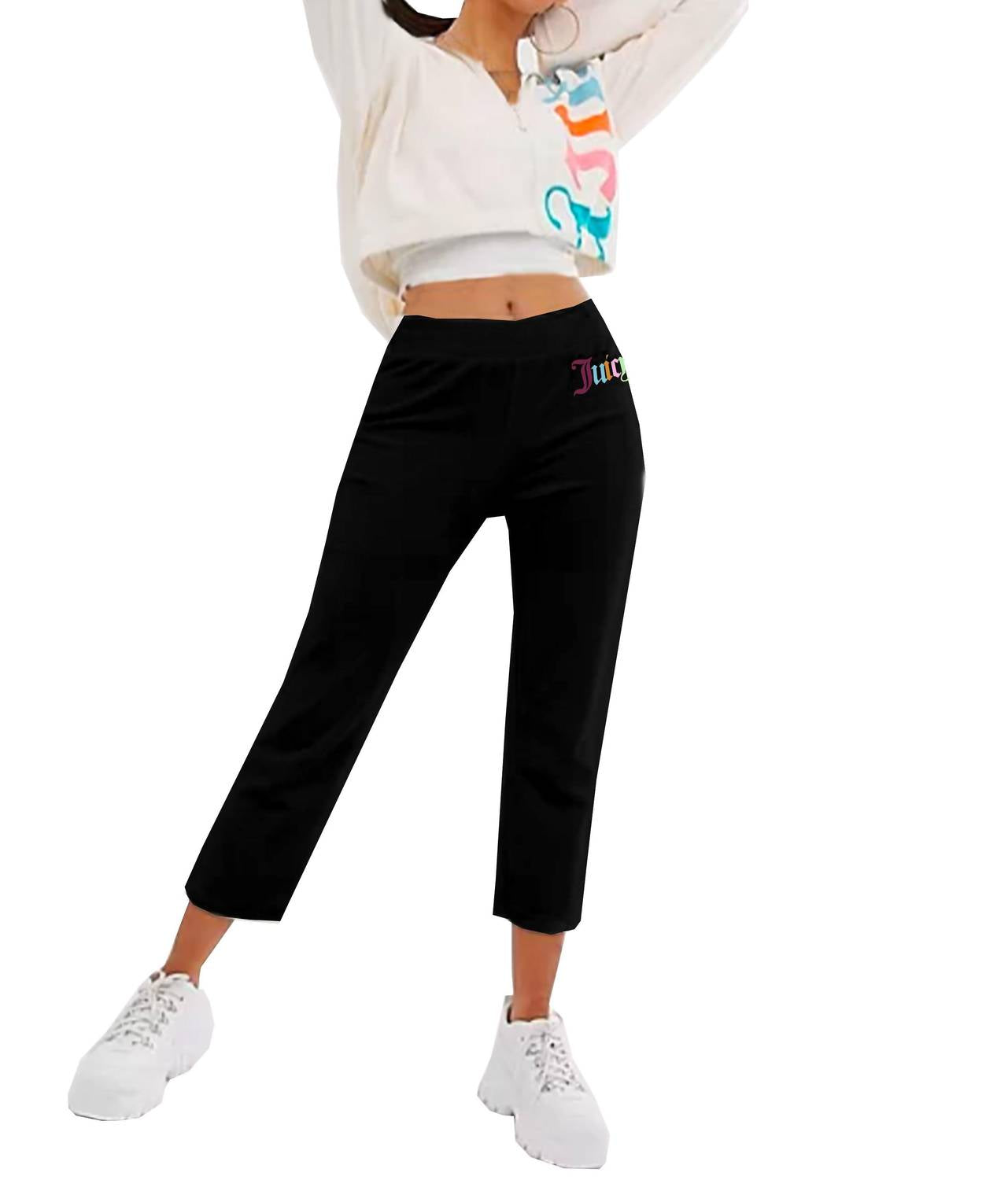 

Укороченные джоггеры Gothic Juicy Micro Terry черного цвета Juicy Couture