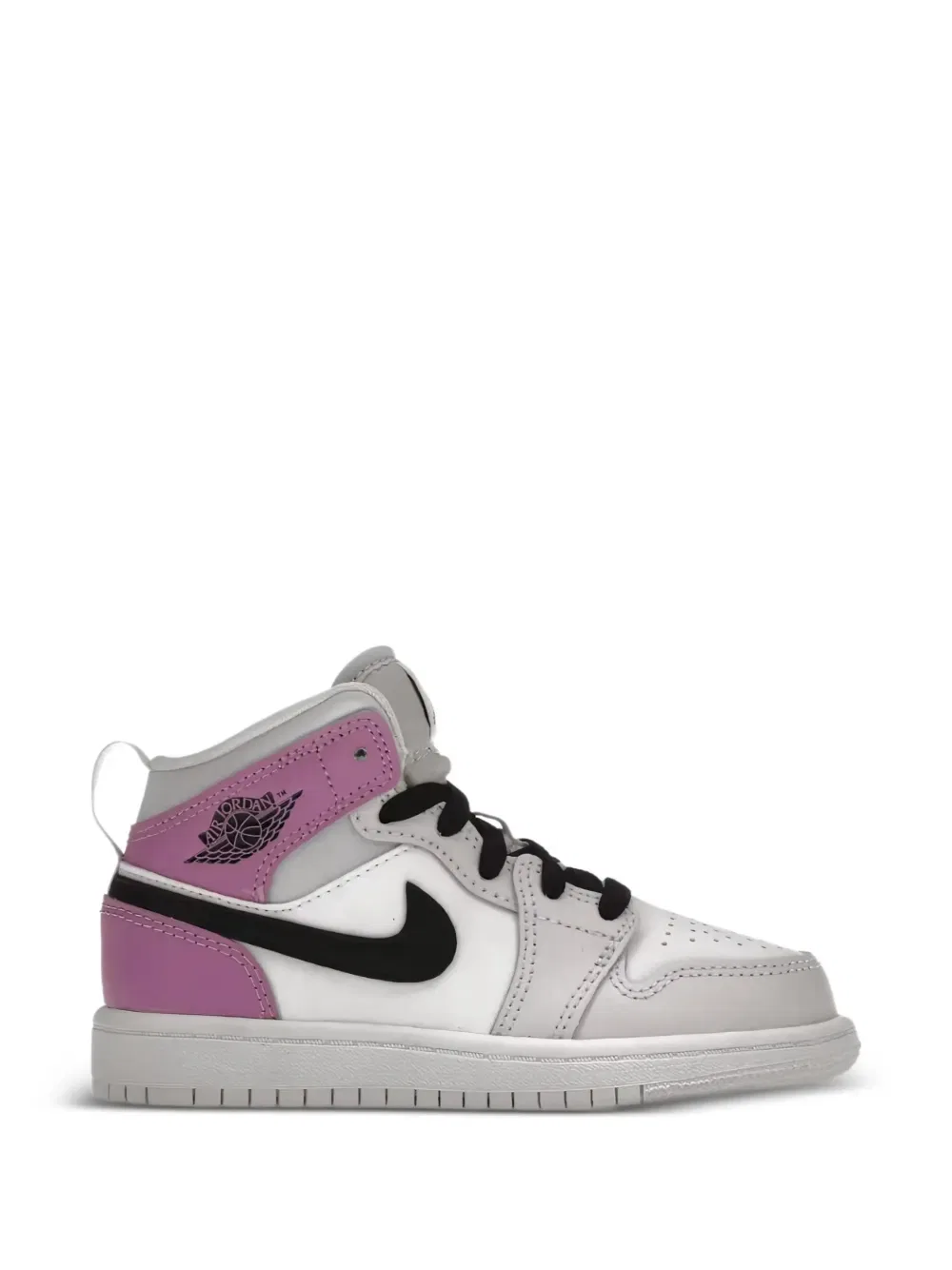 Кроссовки Air Jordan 1 Mid цвета «ледяной виноград» Jordan Kids, серый