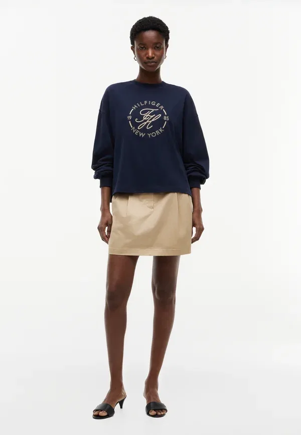 Лонгслив Tommy Hilfiger Roundal, темно-синий — фото 2