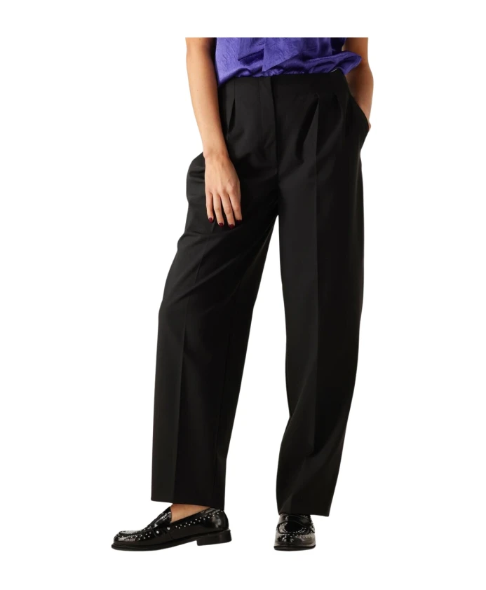 

Брюки-Бочонки с высокой талией Selected Femme, черный