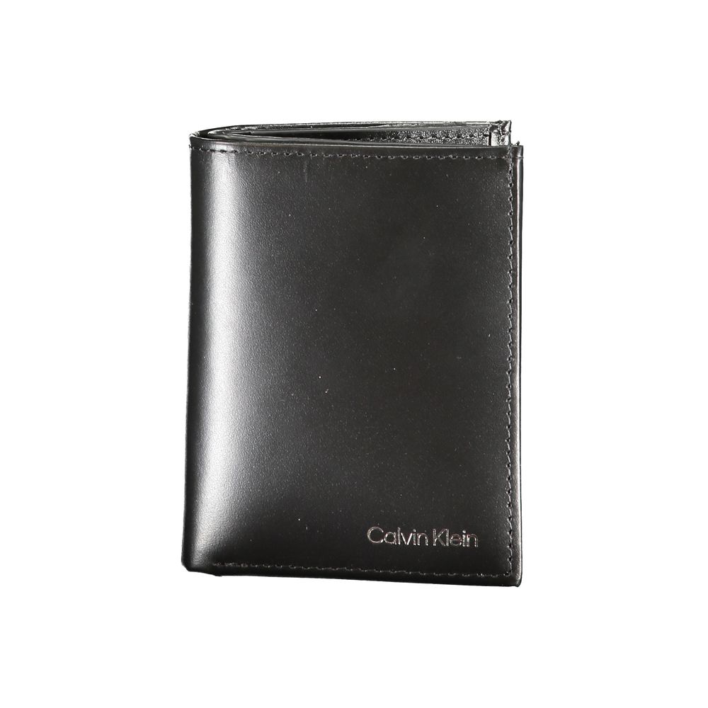 

Черный кожаный кошелек Calvin Klein