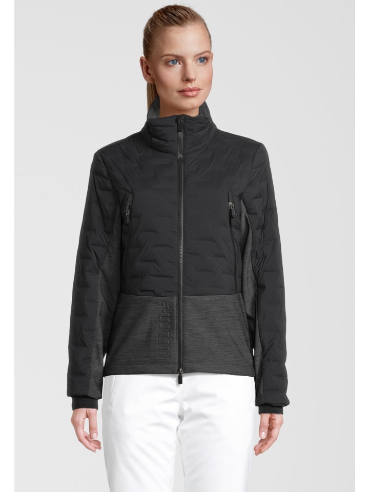 

Утепленная куртка-бомбер 5 Elements Hybrid в черно-темно-сером меланжевом цвете rh+