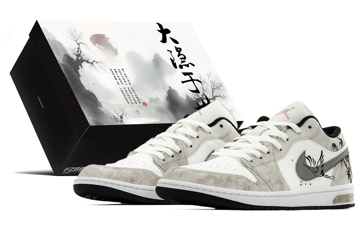 

Jordan Кроссовки Air 1 Vintage мужские низкие бело-серые