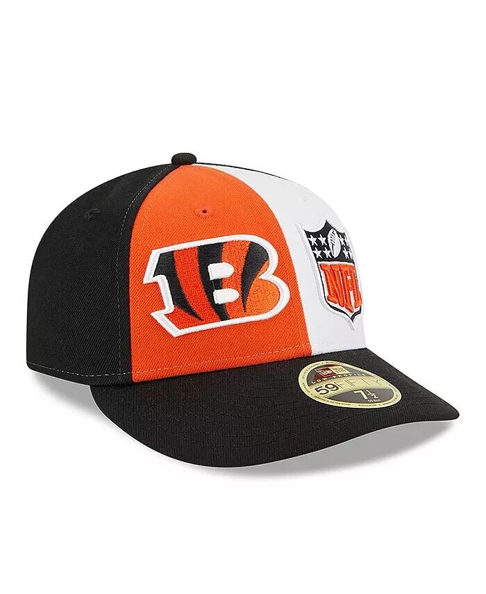 

Мужская оранжево-черная приталенная шляпа Cincinnati Bengals 2023 Sideline Low Profile 59FIFTY New Era, оранжевый