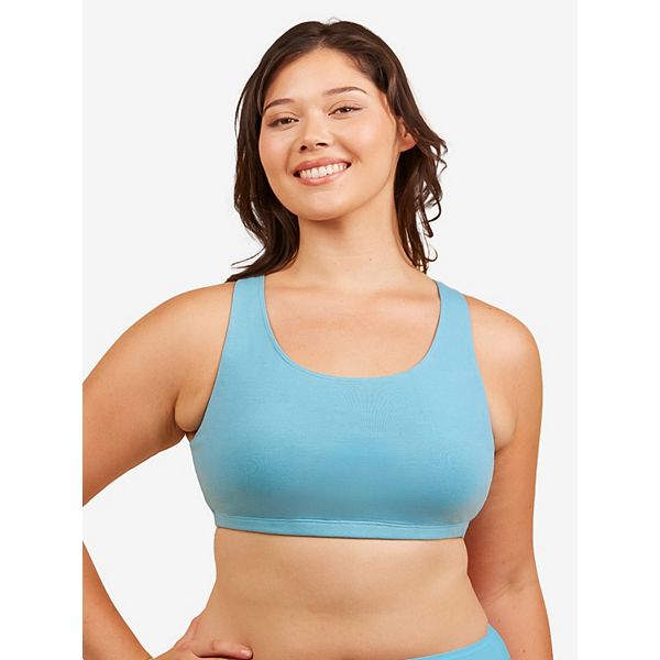 

Спортивный бюстгальтер Serena - бесшовный, из хлопка, с перекрещенными лямками Leading Lady, Sea Glass Blue