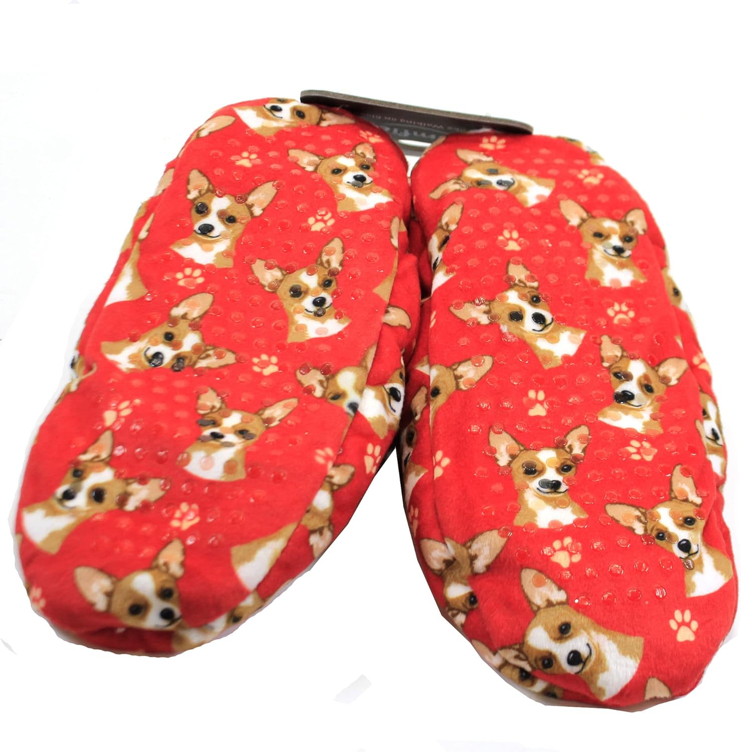 Тапочки Comfies - Уютные домашние тапочки с шерпой для женщин и мужчин - Домашняя обувь - Подарок любителям животных - Нескользящая подошва - Один размер подходит большинству - Унисекс, Chihuahua — фото 2