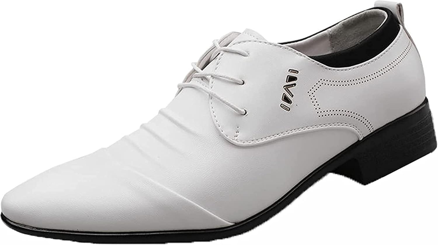 

Мужские деловые кожаные туфли Yiozoi, комфортные, противоскользящие, с шнуровкой, дерби, официальные, свадебные, заостренные, белый