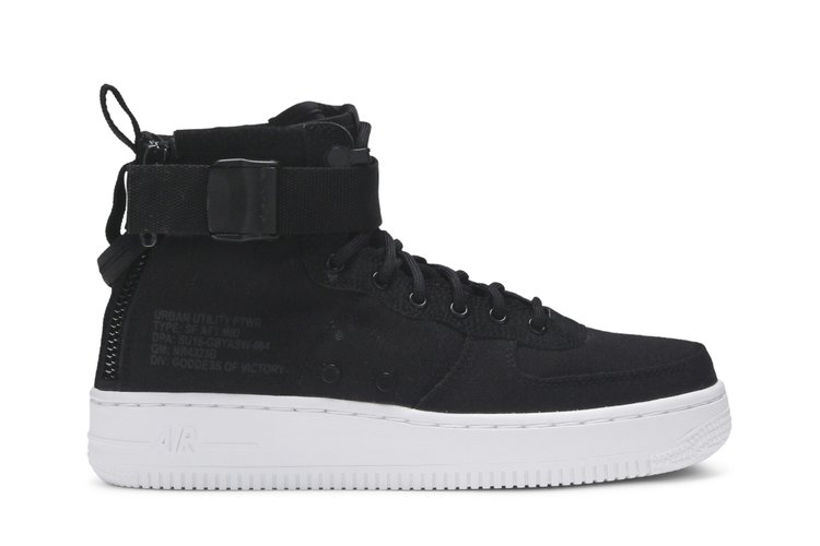 

Кроссовки Nike SF Air Force 1 Mid GS 'Black', черный