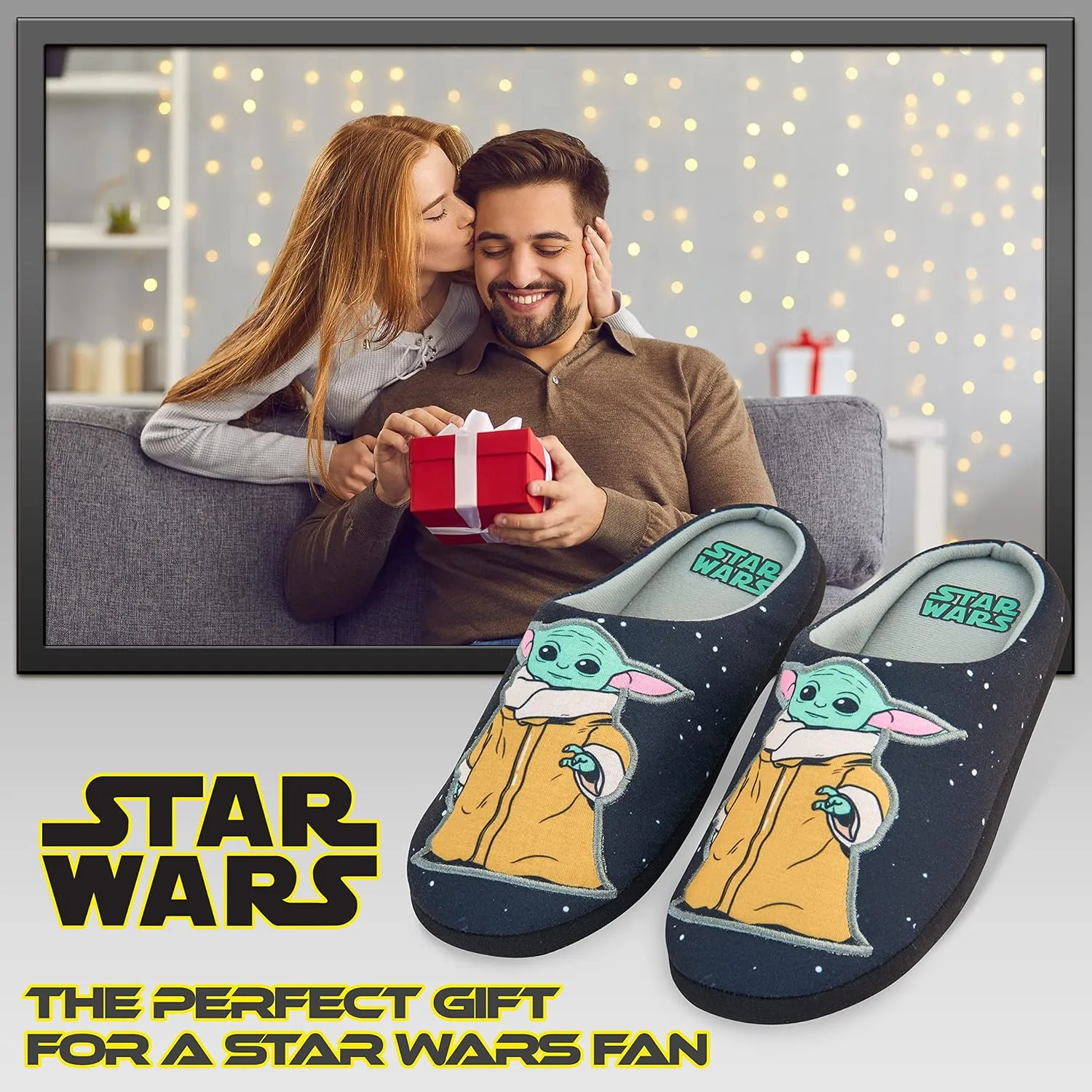 Мужские тапочки Disney Star Wars, черный — фото 3