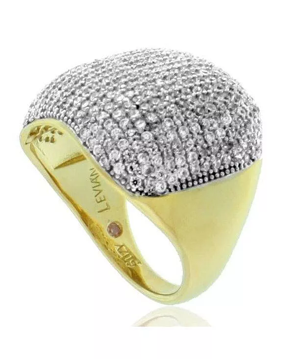 

Кольцо Suzy Levian из стерлингового серебра с современным паве из кубических цирконий Suzy Levian New York, gold