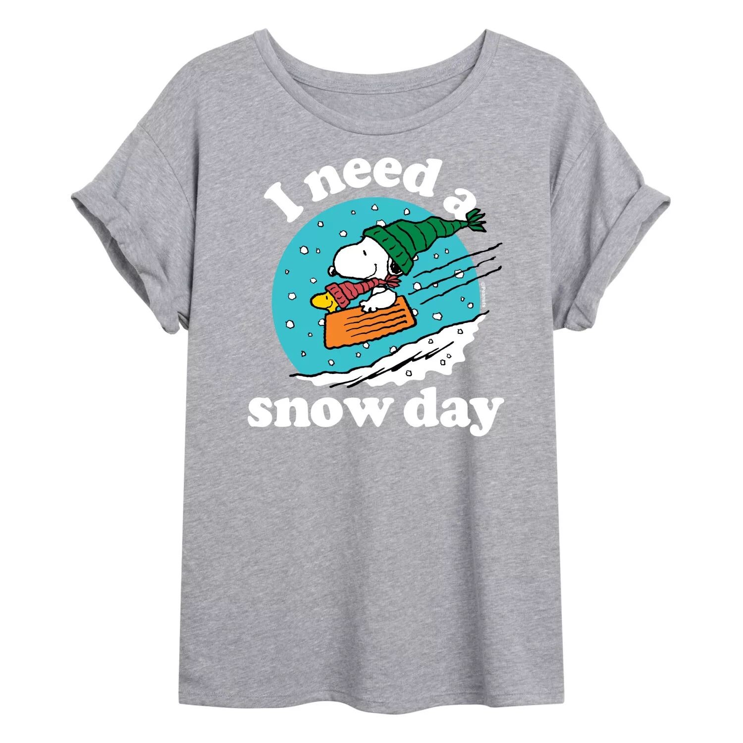 

Детская футболка с струящимся рисунком Peanuts Snow Day Licensed Character