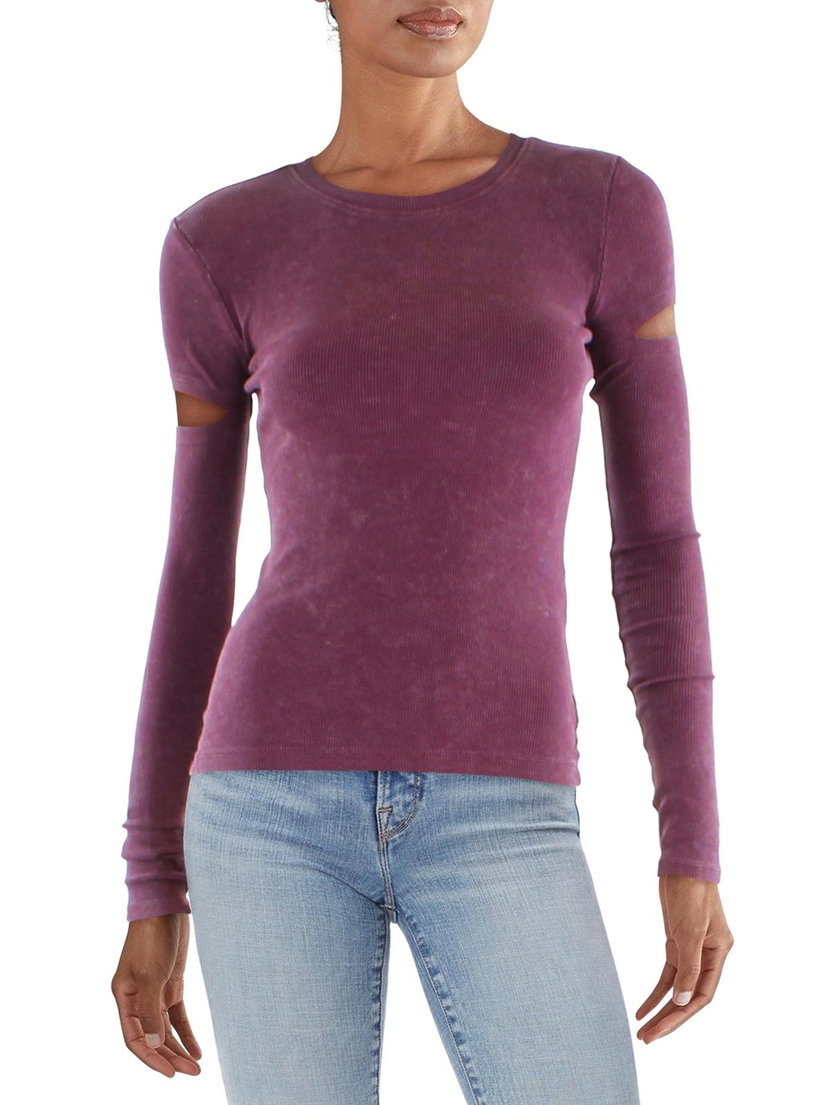 

Женская блузка из хлопковой смеси с вырезами DKNY Jeans, цвет cabernet