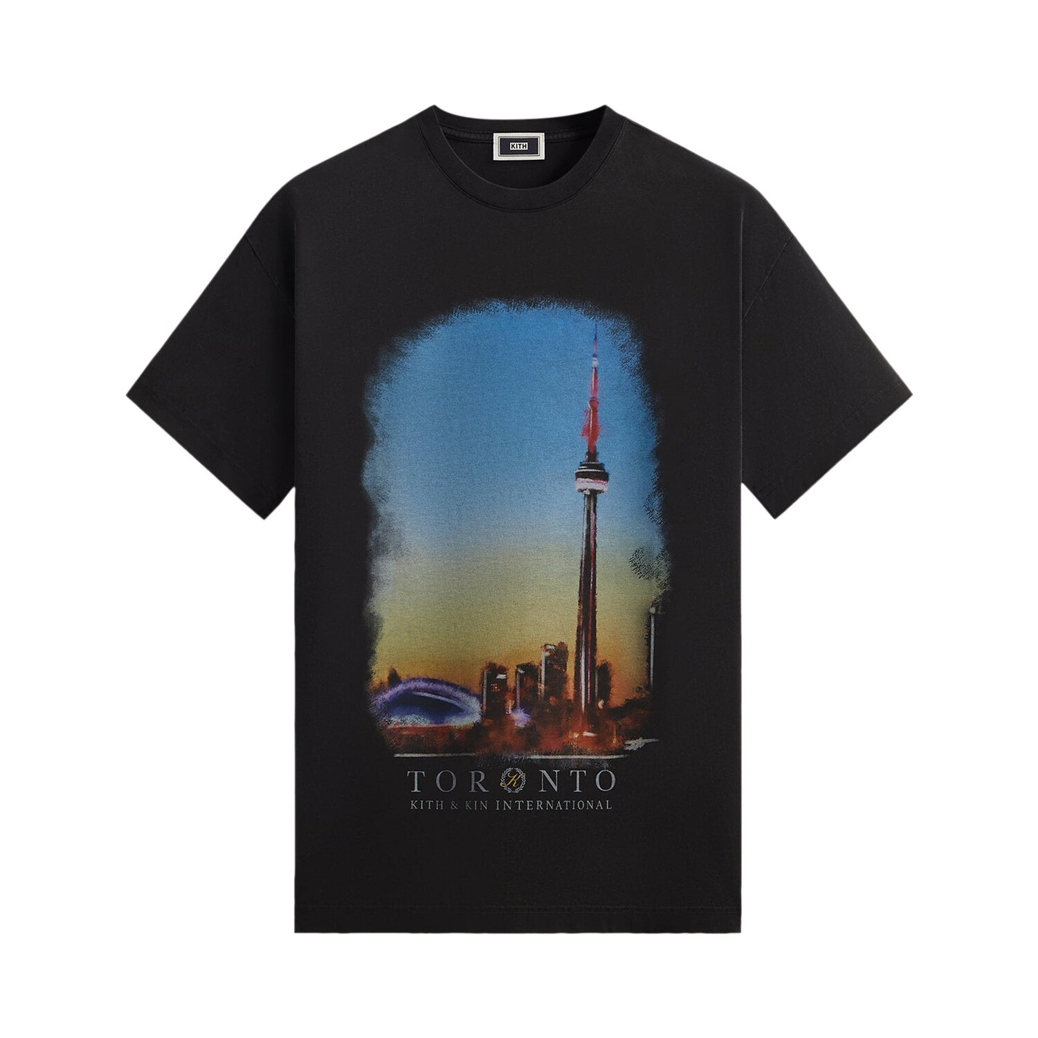 

Винтажная футболка Kith Toronto Skyline, черная, Черный, Винтажная футболка Kith Toronto Skyline, черная