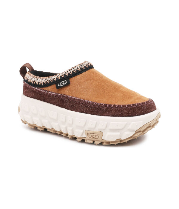 Сабо женские Ugg замшевые на платформе, коричневый