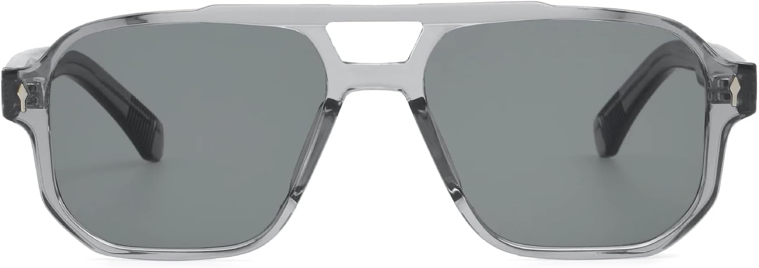 

Солнцезащитные очки для женщин и мужчин, квадратная форма, металлический сердечник, повседневные, модные, защита от УФ-излучения UV400, дорожные очки UATXTAU, Gray Gray