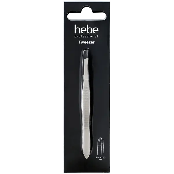 Пинцет прямой, скошенный кончик, 1 шт. Hebe Professional Tweezer — фото 2