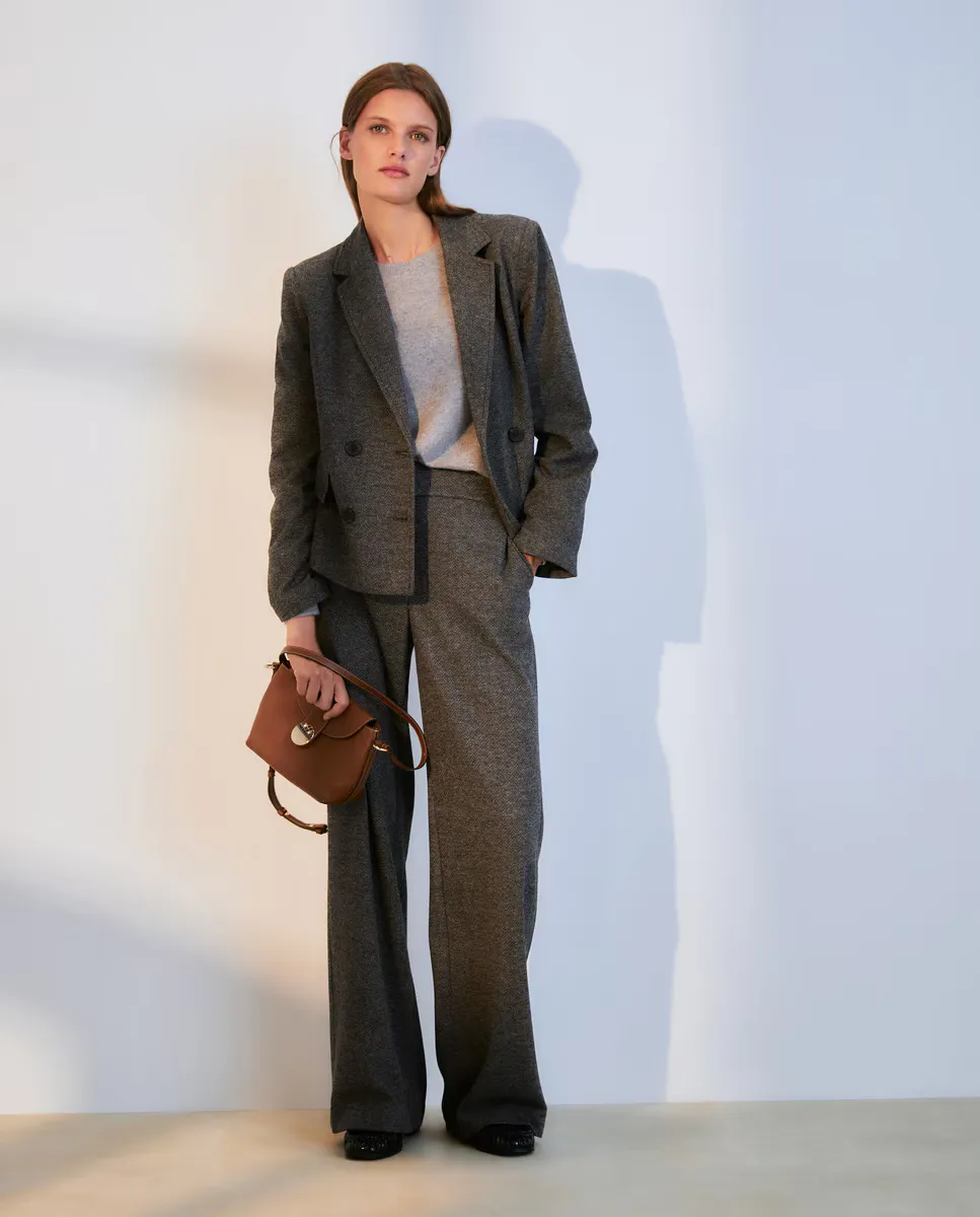 

Женские широкие классические брюки Woman El Corte Inglés, цвет 820 Gris Medio