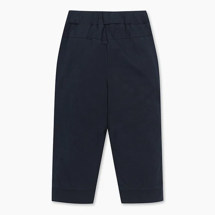 Детские тёмно-синие тренировочные брюки длиной 3/4 от Benetton Kids — фото 2