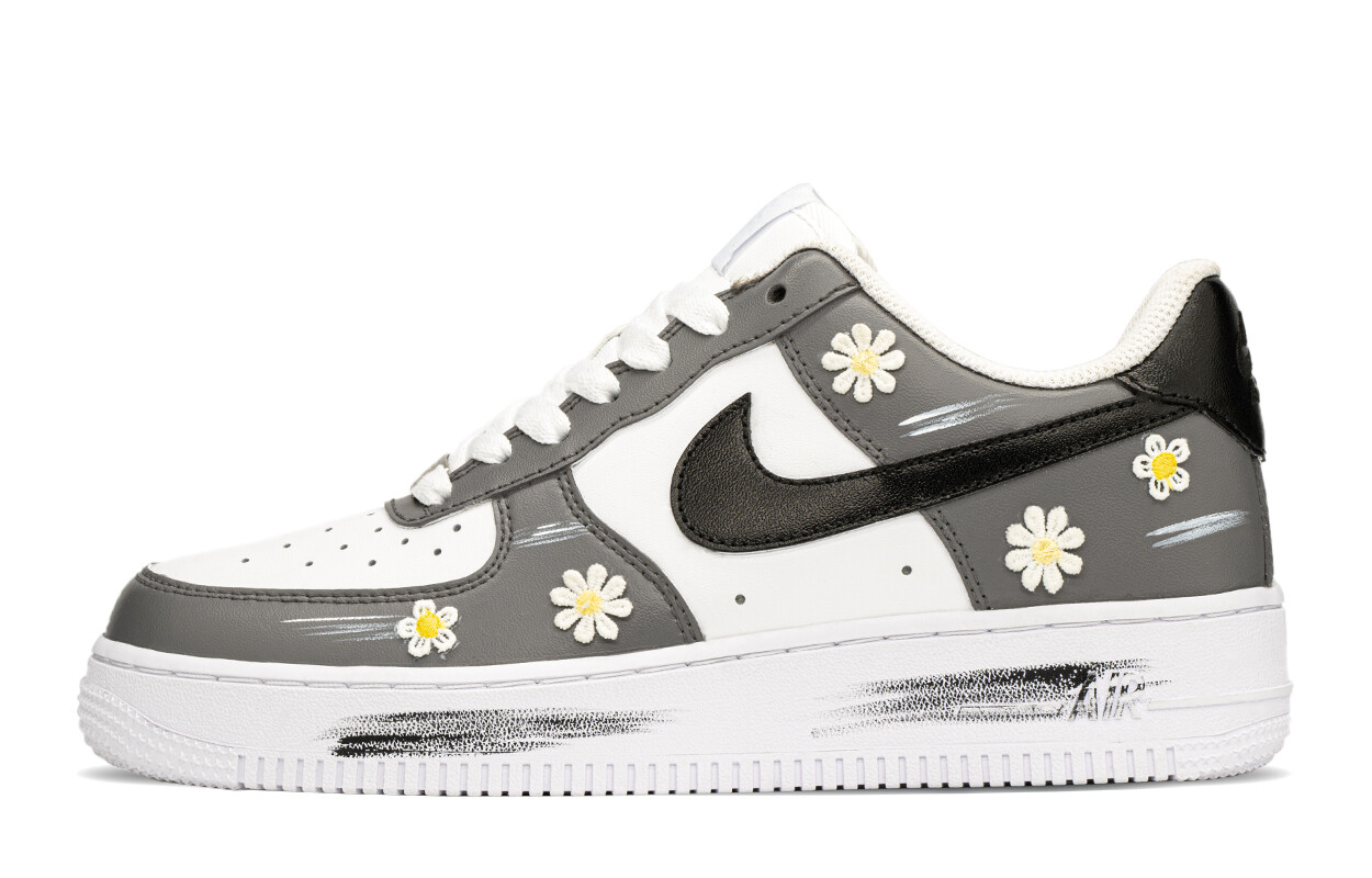 

Кроссовки Nike Air Force 1 Skateboarding Shoes Women's Low-top Black/grey, черный/серый