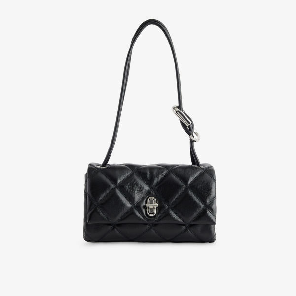 

Мини-сумка через плечо Marc Jacobs из комбинированной кожи стеганая, черный