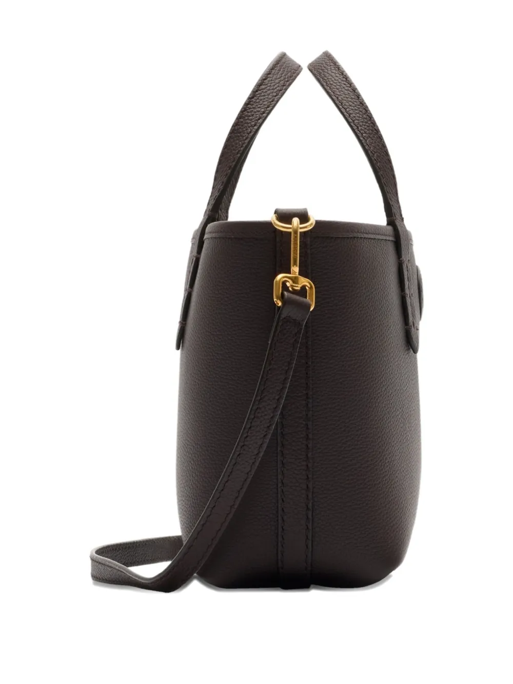 Мини-тоут Bloomsbury revers с клетчатым принтом Burberry, коричневый — фото 3