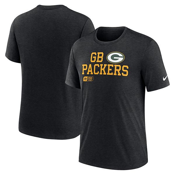 

Мужская футболка black green bay packers overlap lockup tri-blend Nike