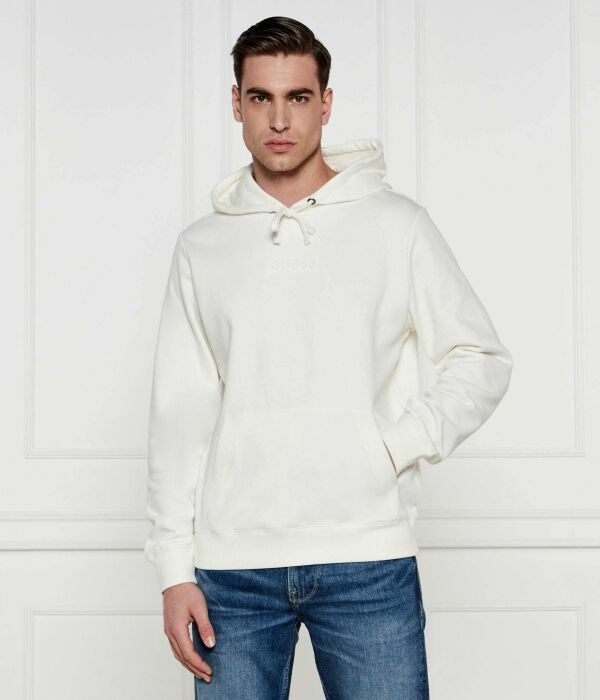

Толстовка мужская Guess Jeans однотонная, экрю