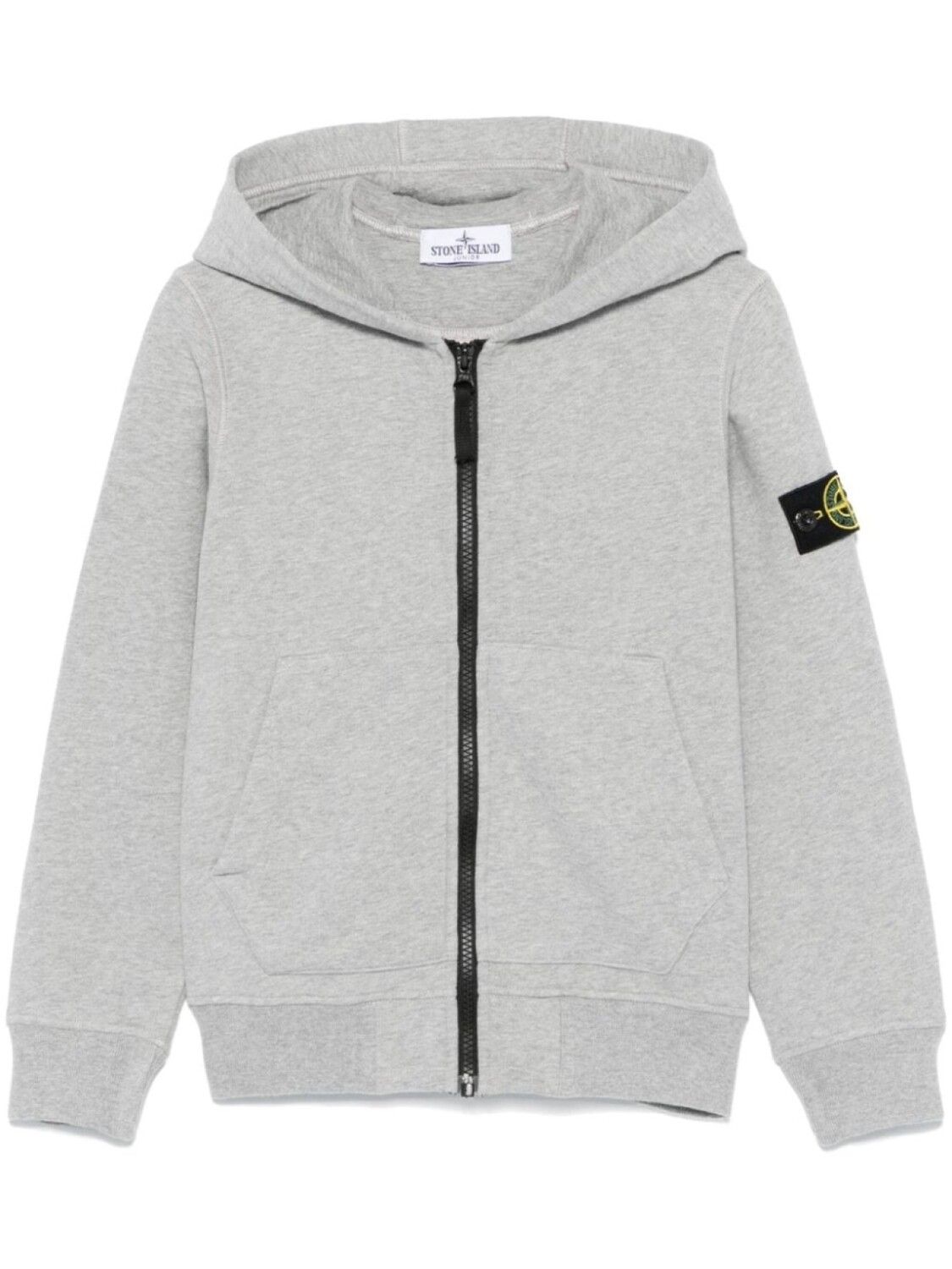 

Stone Island Junior худи из органического хлопка, серый