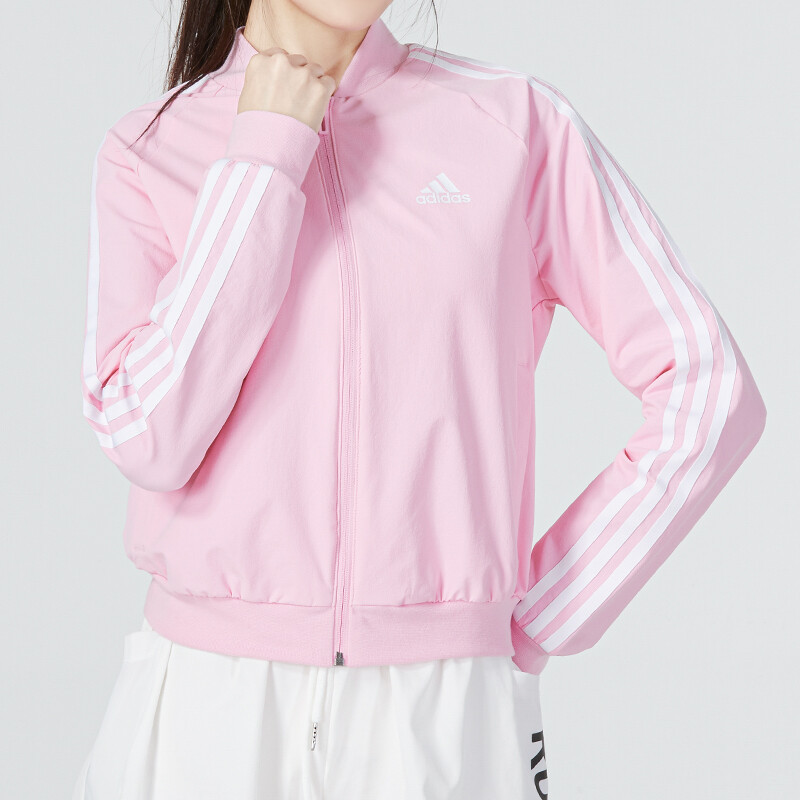 Женская спортивная куртка Three Rooms ESSENTIALS розового цвета Adidas — фото 3