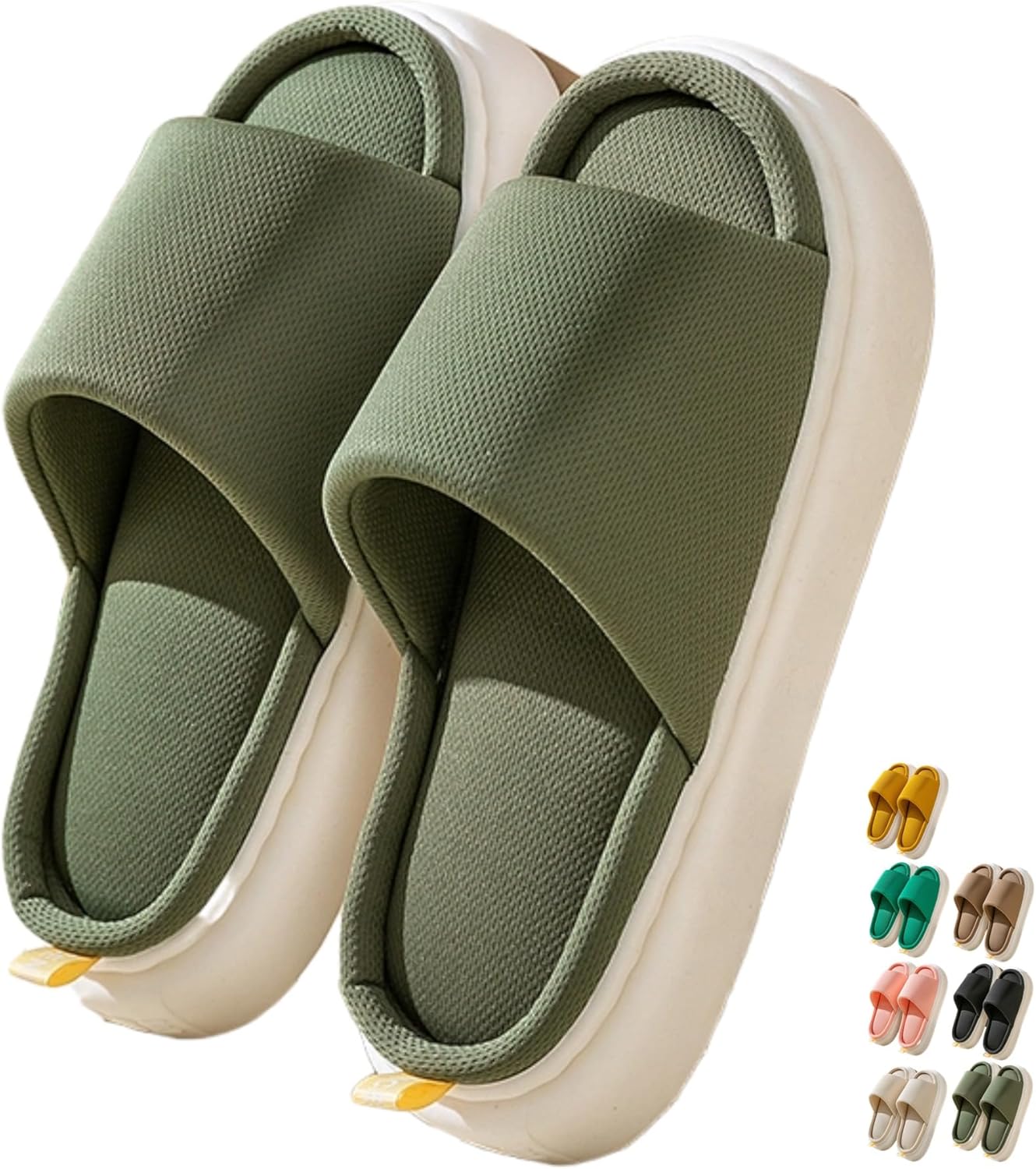 

Домашние тапочки для пар, для женщин и мужчин, на все сезоны, для дома и улицы, легкие и мягкие, удобные домашние тапочки, летние тапочки с открытым носком, весенние тапочки Iwhgrmp, зеленый