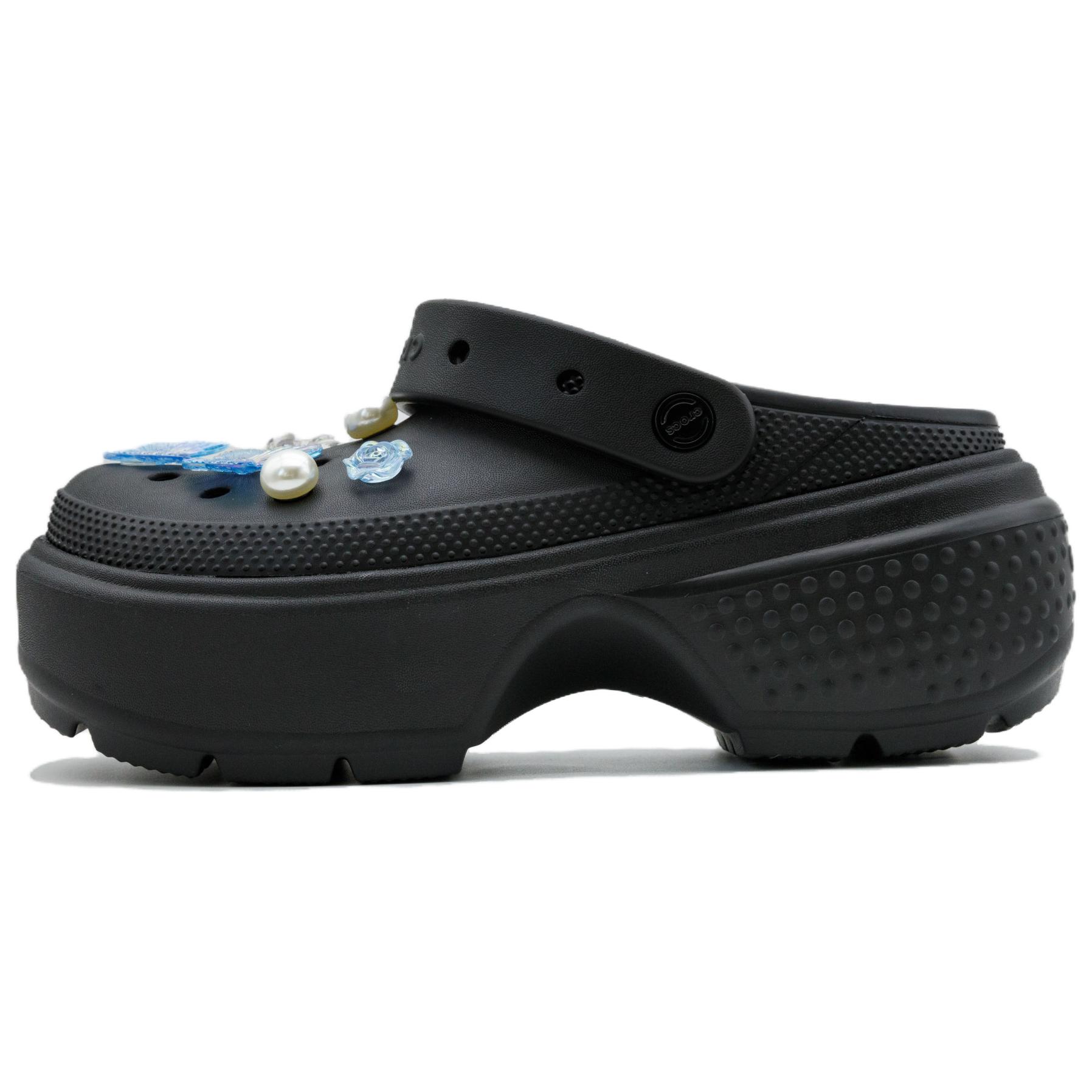 

Crocs Стоп Бабочка Пузыри Клоги Унисекс Черный, цвет Black