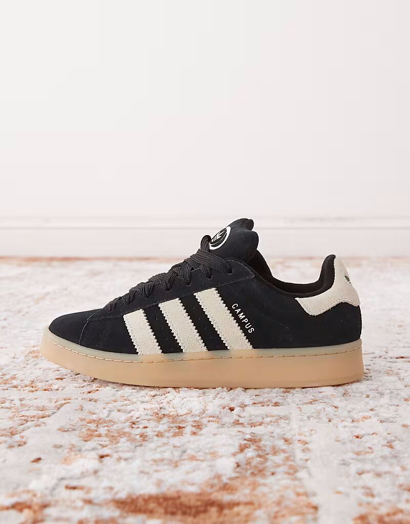 Adidas Originals - Campus - Черно-кремовые кроссовки в стиле 00-х с резиновой подошвой — фото 2