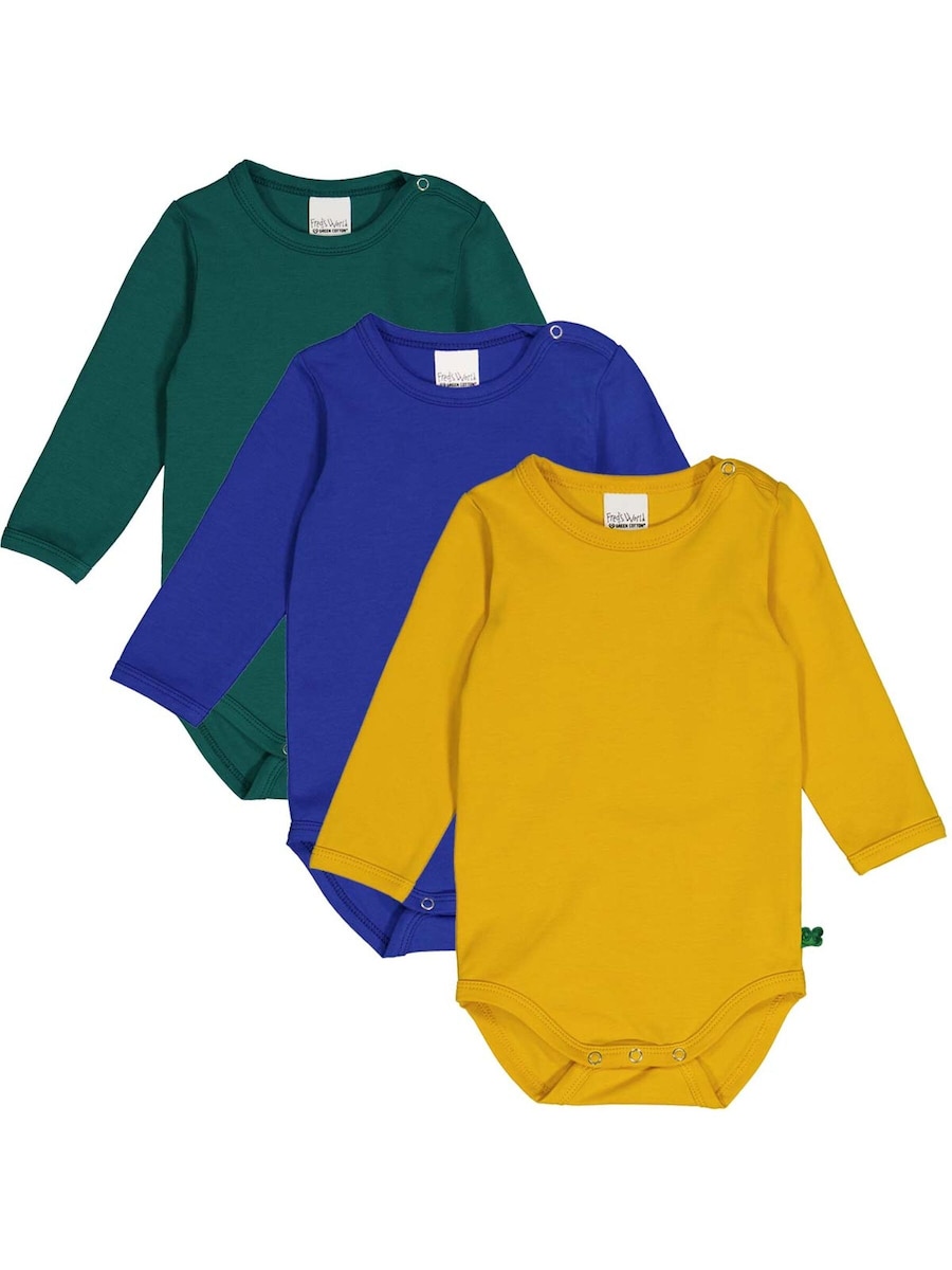 

Комбинезон/боди Fred's World by GREEN COTTON, Blue/Saffron/Dark Green