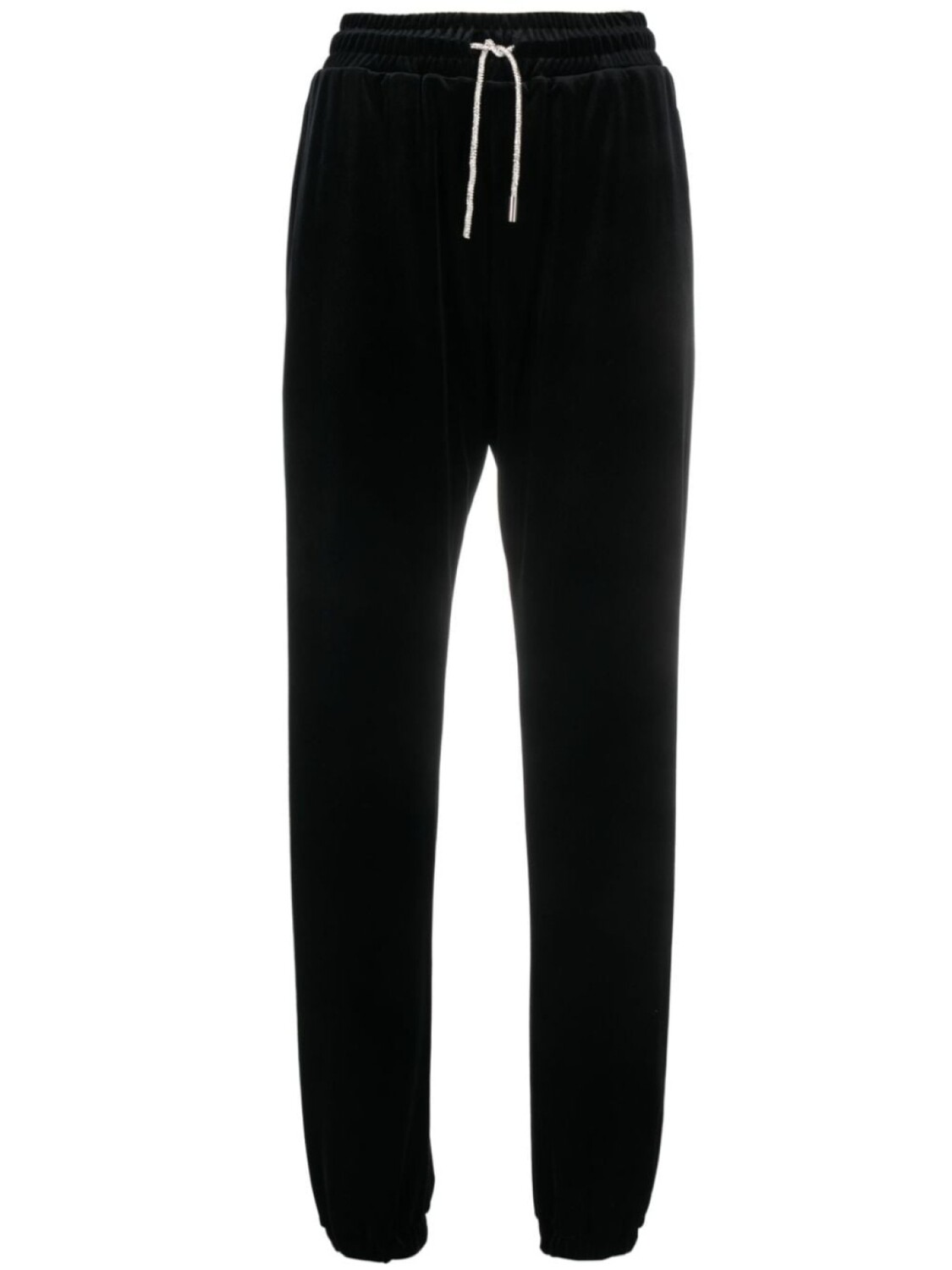 

Alexandre Vauthier бархатные спортивные брюки с кулиской, черный