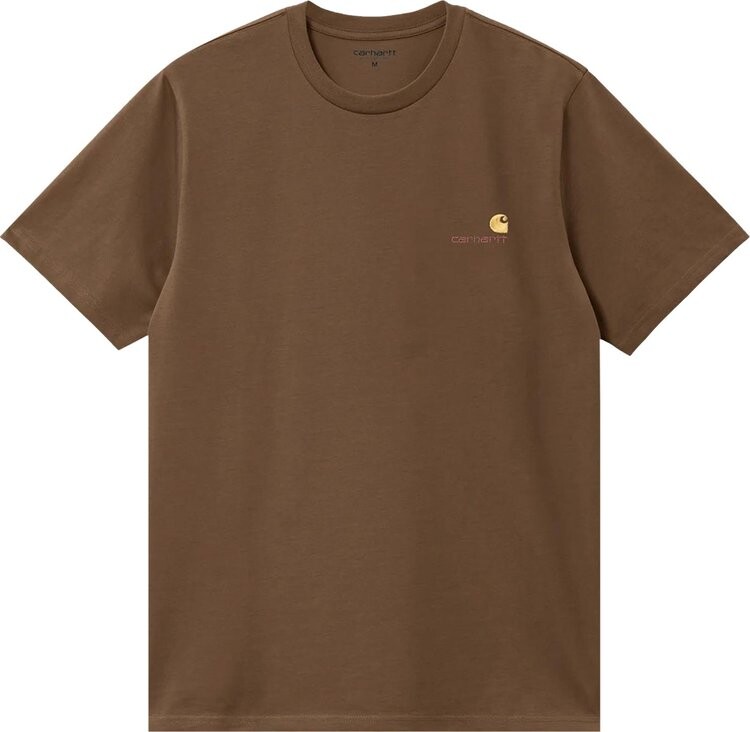 

Футболка Carhartt WIP American Script 'Lumber', коричневый