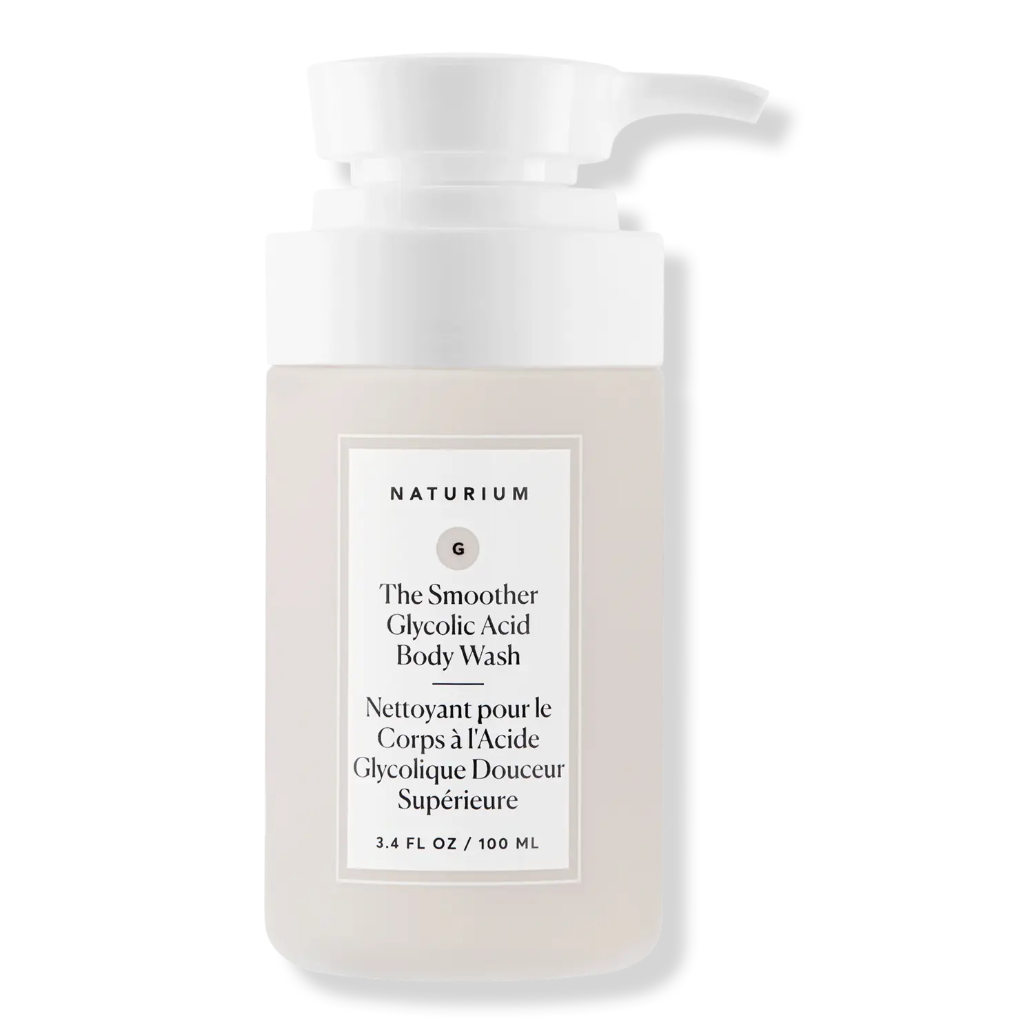 

Гель для душа с гликолевой кислотой Smoother Naturium, 3.4 oz