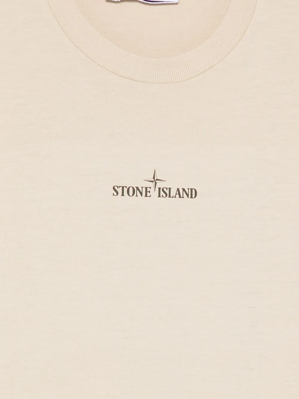 Футболка с логотипом Stone Island Junior, нейтральный — фото 3