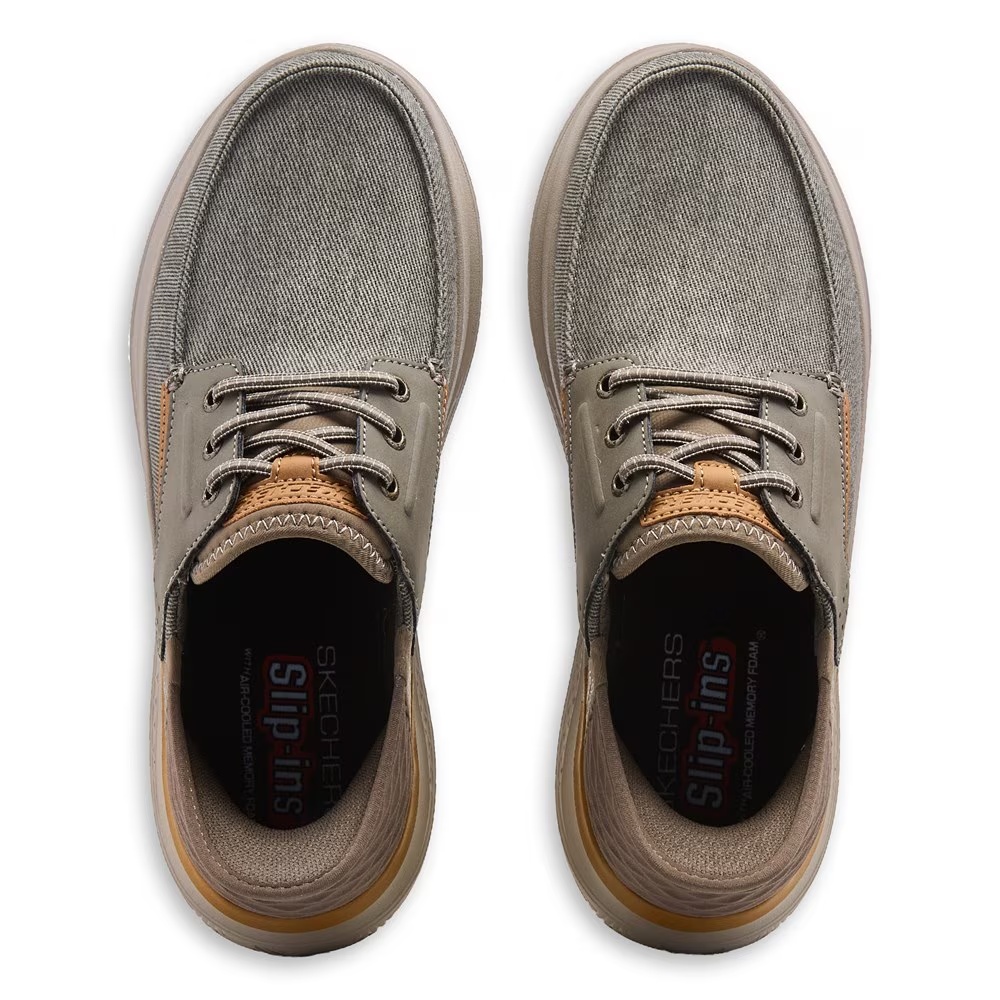 Slip-Ins niko bungee lace moc toe slip on Skechers, коричневый — фото 4