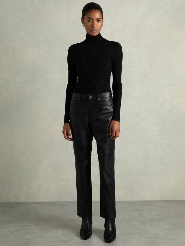 

Кожаные брюки verona Reiss, черный