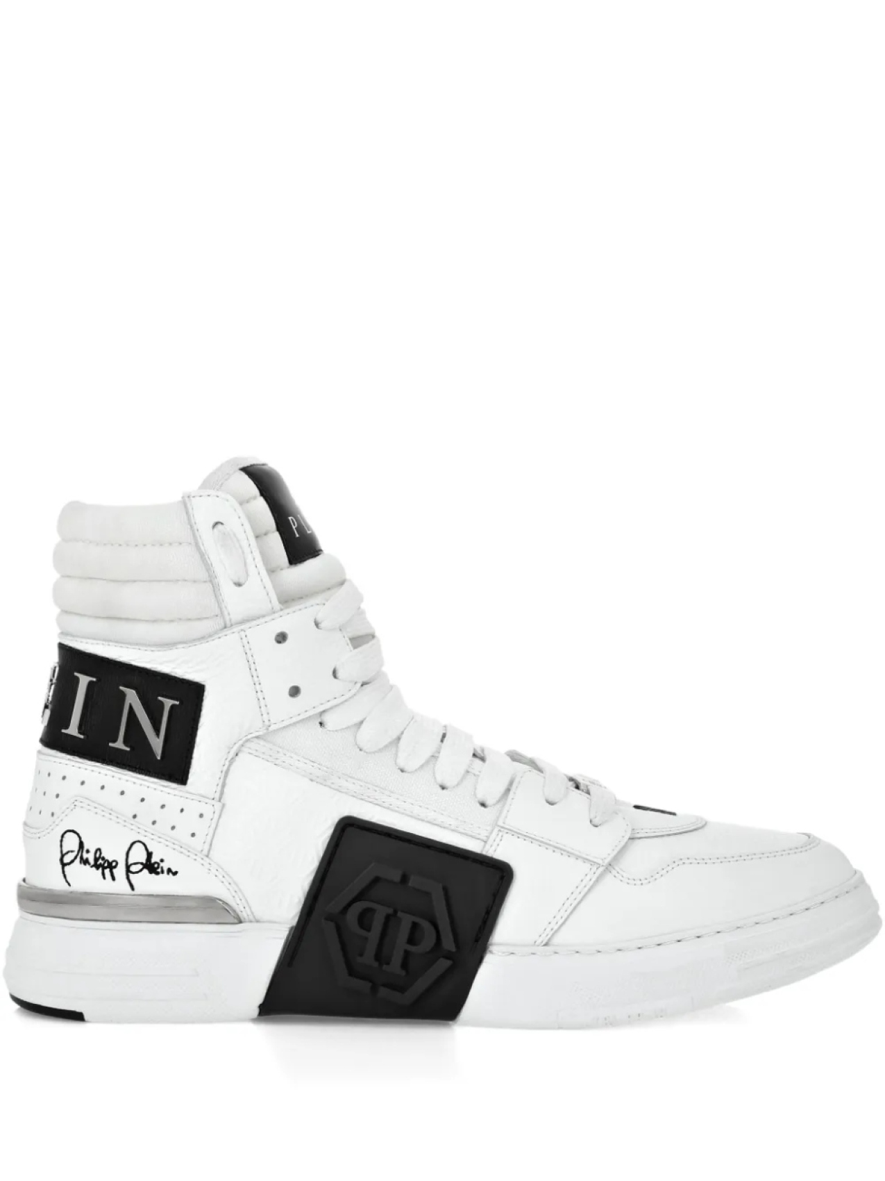 Высокие кеды с нашивкой-логотипом Philipp Plein, белый