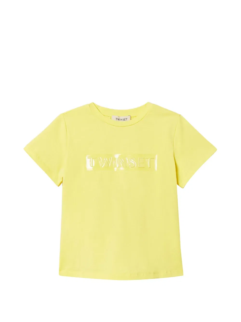 Футболка с круглым вырезом и короткими рукавами Twinset Kids, желтый