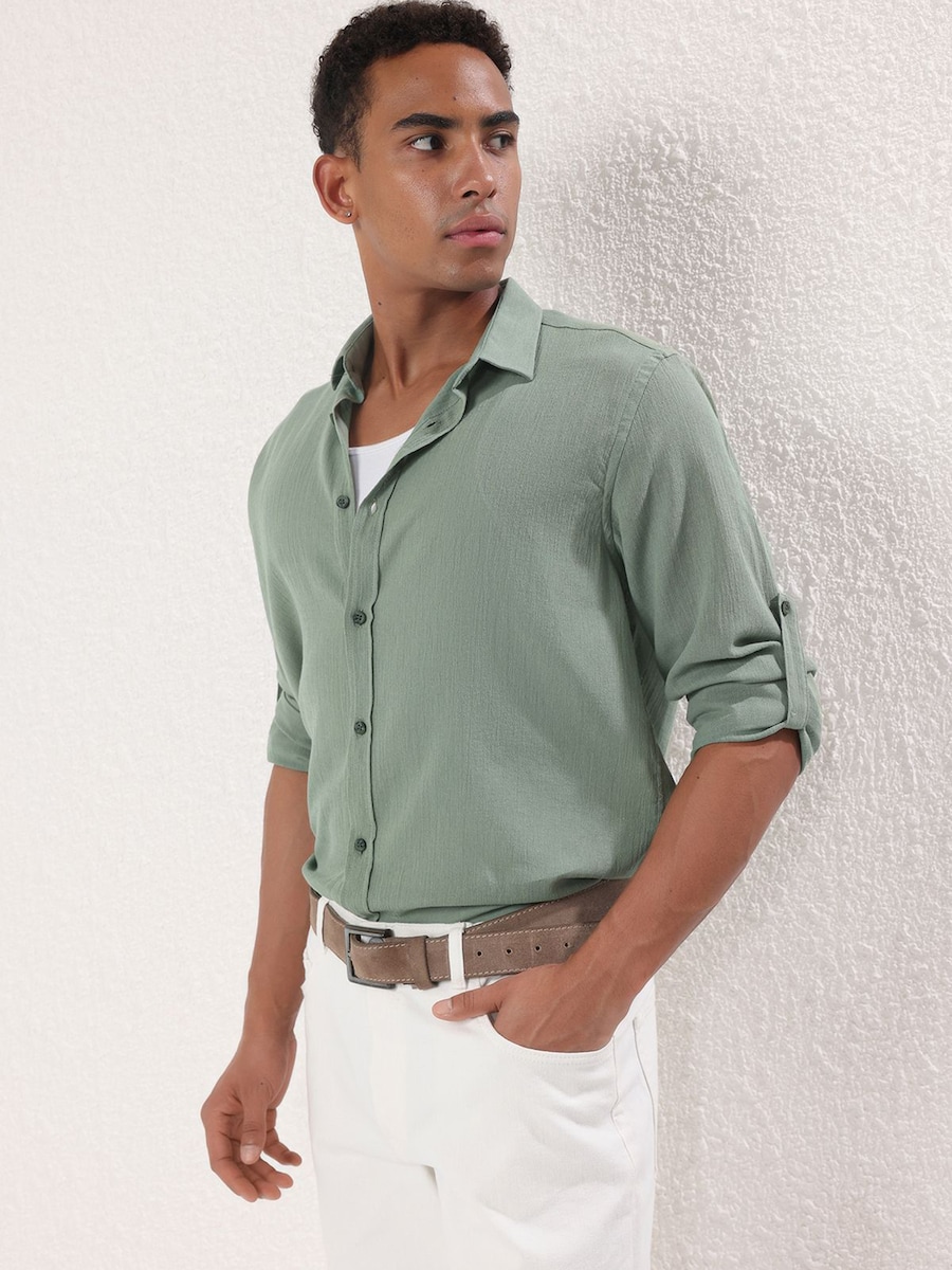 

Рубашка на пуговицах классического кроя Trendyol, мятный