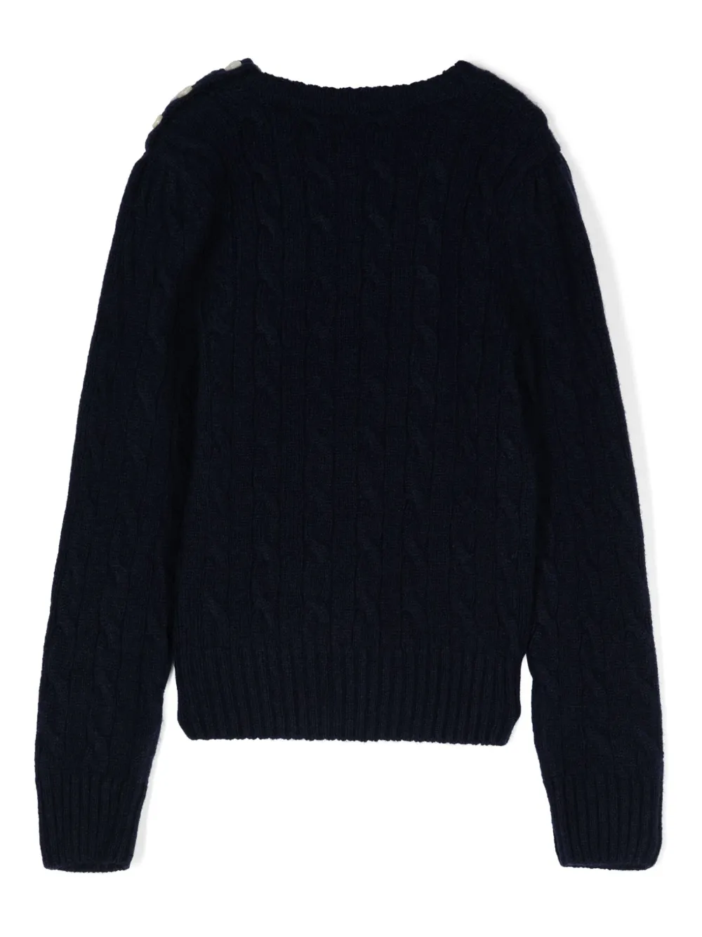 Джемпер Polo Pony фактурной вязки POLO RALPH LAUREN KIDS, синий — фото 2
